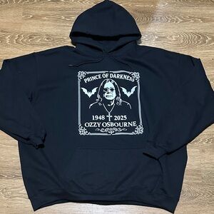 Ozzy Osbourne 'Prince of Darkness' Black Memorial Hoodie